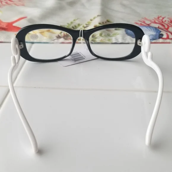 Luxury Arm Baroque Optical 2.25 Eyewear White and Black Trendy Chic New - Picture 3 of 5